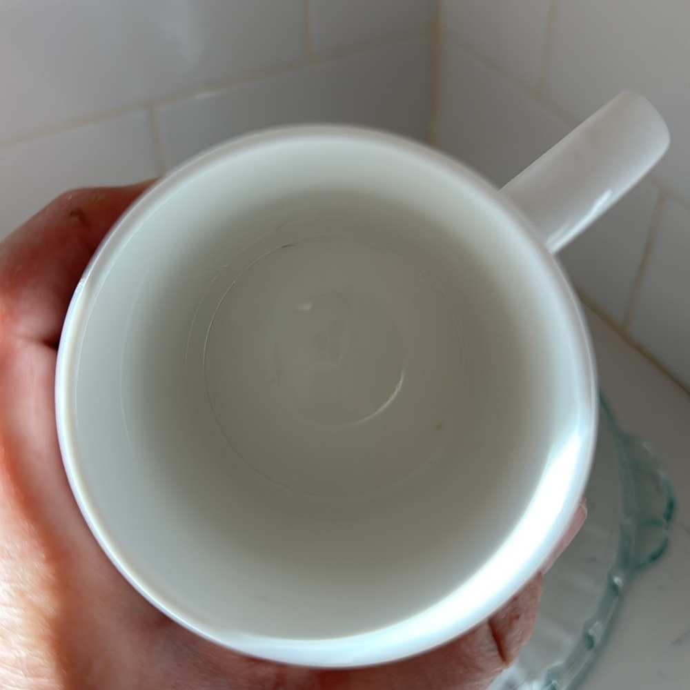 Starbucks Classic White Mug With Green Siran logo 2011 Coffee Tea 8oz - Picture 6 of 7